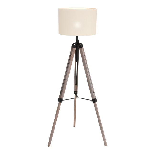 Vloerlamp Triek | 1-lichts | uitschuifbaar | Ø 40 cm | landelijk - Afbeelding 2