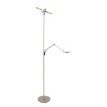 Vloerlamp Soleil | 2 lichts | 183 cm | staal & mat glas | led
