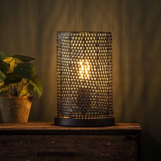Tafellamp armor tube | Zwart bruin