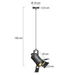 Hanglamp Carree | 1 lichts | draai-en kantelbaar | Ø 12,5 cm | e27 - Afbeelding 2