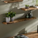 Wandplank Edge | 120x20x4 cm | massief acacia | naturel