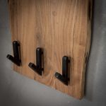 Kapstok Edge | 6 haken | 35x12x100 cm | massief acacia | naturel - Afbeelding 9