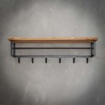 Kapstok Edge | 6 haken | hoedenplank | 100x33x27 cm | acacia naturel - Afbeelding 6