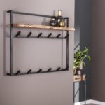 Kapstok Air solid | 12 haken | 100x30x80 cm | acacia | naturel - Afbeelding 2