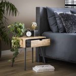 Nachtkastje Teca | 1 lade | 45x35x50 cm | teakhout | verweerd - Afbeelding 2