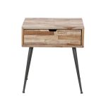 Nachtkastje Teca | 1 lade | 45x35x50 cm | teakhout | verweerd - Afbeelding 6