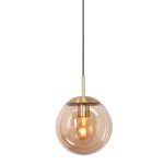 Hanglamp Bollique | 1 lichts | Ø 20 cm | amber & messing