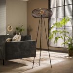 Vloerlamp Copper Twist | 1 lichts | 50x50x140 cm | Zwart nikkel - Afbeelding 2