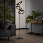Vloerlamp Hover | 3 lichts | 40x40x155 cm | Charcoal