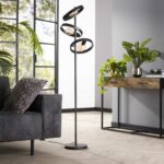 Vloerlamp Hover | 3 lichts | 40x40x155 cm | Charcoal - Afbeelding 2