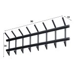 Garderobe | 8 haken | ronde buis | 90x10x33,5 cm | donkergrijs mat - Afbeelding 5