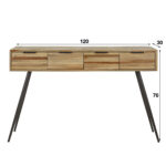 Haltafel Teca strip | 4 lades | 120x30x76 cm | teakhout | verweerd - Afbeelding 6