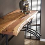 Kapstok edge 6 haken hoedenplank | Massief acacia naturel