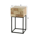 Nachtkastje XS Mill | 30x30x60 cm | Acacia | Gezandstraald - Afbeelding 6