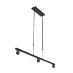 Hanglamp Stang | 3 lichts | E27 | 120x10 cm | landelijk zwart - Afbeelding 2