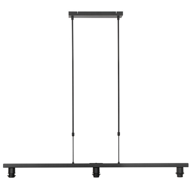 Hanglamp Stang | 3 lichts | E27 | 140x30 cm | zwart & wit - Afbeelding 2