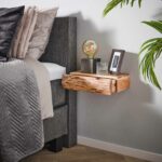 Nachtkastje Set/2 Tree L | 1 lade | 40x20x10 cm | acacia naturel - Afbeelding 2