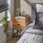 Nachtkastje Flat | 2 lades | 40x30x60 cm | acacia | naturel