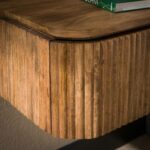 Hangend nachtkastje Wave | 1 lade | 45x40x21 cm | mango zandkleur - Afbeelding 4