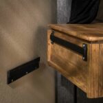 Hangend nachtkastje Wave | 1 lade | 45x40x21 cm | mango zandkleur - Afbeelding 5