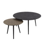 Salontafel set van 2 rond Metallic | Ø 74 cm | grijs - Afbeelding 3