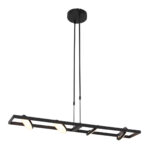 Hanglamp Soleil | 4 lichts | 16,5x90 cm | modern | zwart | led - Afbeelding 8