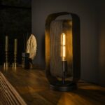 Tafellamp mesh rotate | 1 lichts | 18x14x41 cm | Artic zwart