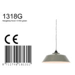 Hanglamp Nove industrieel | 1 lichts | Ø 42 cm | groen mat/wit - Afbeelding 8