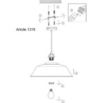 Hanglamp Nove industrieel | 1 lichts | Ø 42 cm | groen mat/wit - Afbeelding 9