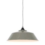 Hanglamp Nove industrieel | 1 lichts | Ø 42 cm | groen mat/wit