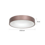 Plafonnière Ringlede | 1 lichts | Ø 38 cm | brons & wit led - Afbeelding 6