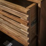 Nachtkastje Slide | 2 lades | 45x35x63 cm | massief acacia | naturel - Afbeelding 4