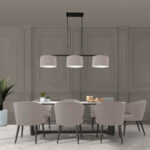 Hanglamp Stang | 3 lichts | Ø 30 cm | E27 | grijs & zwart - Afbeelding 3