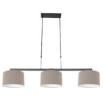 Hanglamp Stang | 3 lichts | Ø 30 cm | E27 | grijs & zwart