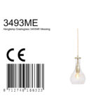 Hanglamp Grazio glass | 1 lichts | Ø 14 cm | E14 | messing & glas - Afbeelding 8