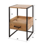 Nachtkastje XS Niche | 1 lade | 35x35x55 cm | acacia naturel - Afbeelding 4