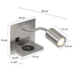 Wandlamp Upround | 1 lichts | kantelbaar | GU10 | 30x16x16 cm | staal - Afbeelding 6