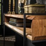 Kaptafel Edge | open vak | 110x35x78 cm | massief acacia | naturel - Afbeelding 2