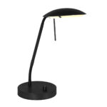 Tafellamp Eloi | 1 lichts | draaidimmer | 14x16x46 cm | zwart