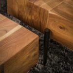 Salontafel set Blocks | 2-delig | 60x60x35 cm | acacia naturel - Afbeelding 2