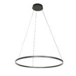 Hanglamp Ringlux | 2 lichts | Ø 190 cm | zwart met staalkabel - Afbeelding 2