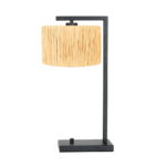 Tafellamp Stang | 1 lichts | Ø 20 cm | 51x20x14 cm | zwart & naturel - Afbeelding 2