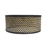 Lampenkap rond trendy | Ø 20 cm | naturel & zwart - Afbeelding 3