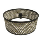 Lampenkap rond trendy | Ø 20 cm | naturel & zwart - Afbeelding 5