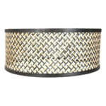 Lampenkap rond trendy | Ø 20 cm | naturel & zwart