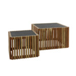Salontafel set van 2 Slate | 58x58x40 cm | leisteen - Afbeelding 4