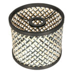 Lampenkap naturel & zwart | E27 | Ø 30 cm | rond - Afbeelding 2