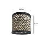 Lampenkap naturel & zwart | E27 | Ø 30 cm | rond - Afbeelding 5