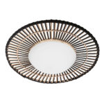 Plafonnière Aura | 1 lichts | E27 | naturel & zwart - Afbeelding 2