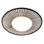 Plafonnière Aura | 1 lichts | E27 | naturel & zwart - Afbeelding 8